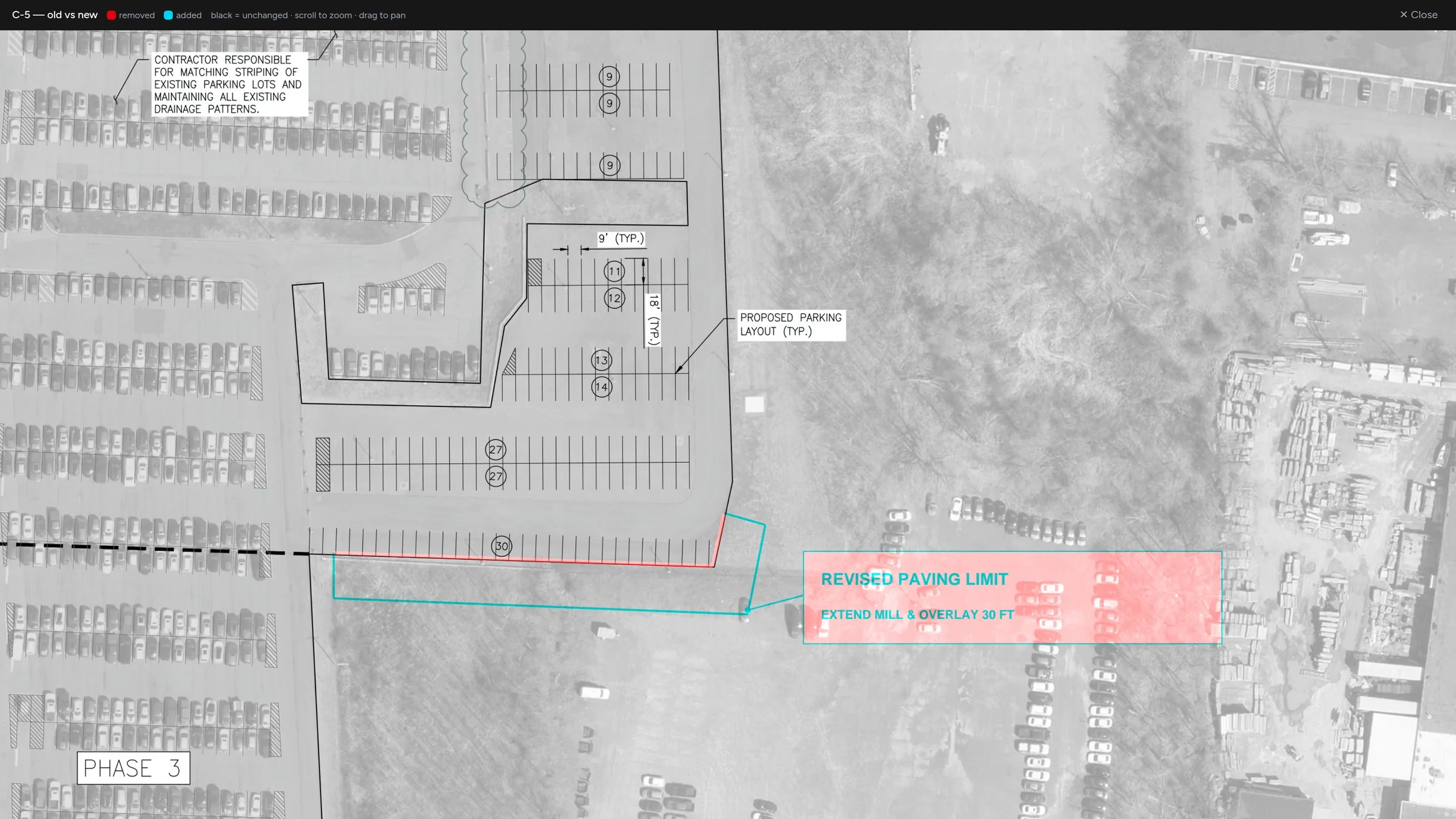 Compare a sheet and its replacement with a red and cyan overlay.